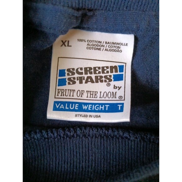 Vintage American Ebassy T-Shirt Men's XL Paris France Navy Blue Short Sleeve - Picture 4 of 8